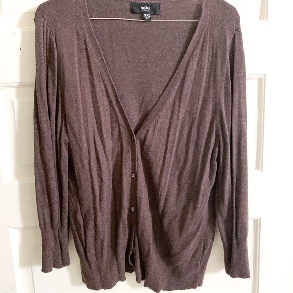 Dark brown over-sized cardigan - Picture 1 of 3